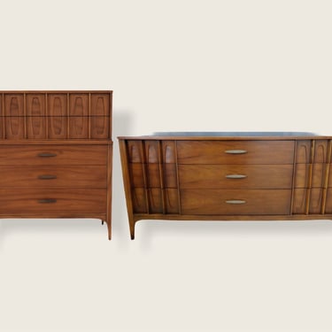 Free Shipping Within US - Mid Century Modern Dresser Drawer Bedroom Set 