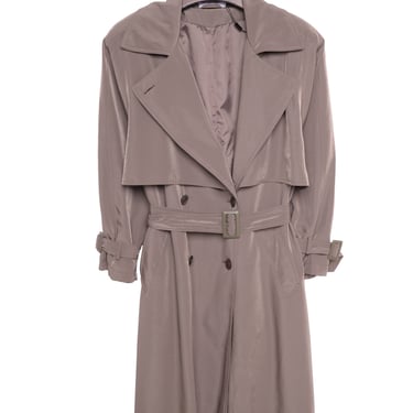 Shiny Belted Trench Coat