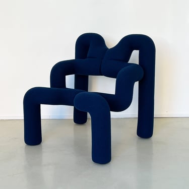 Vintage Blue Ekstrem Chair by Terje Exstrøm