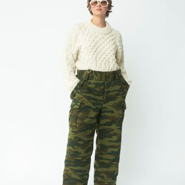 Quilted Suspender Pants - Camo