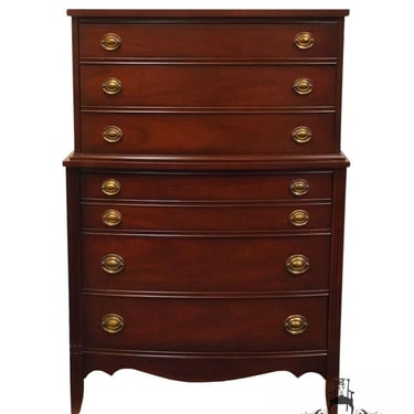 DIXIE FURNITURE Mahogany Traditional Duncan Phyfe Style 35" Chest on Chest 962 