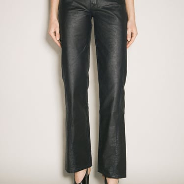 Mugler Women Waxed Straight Leg Pants