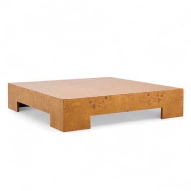 Milo Baughman for Thayer Coggin Mid Century Burlwood Coffee Table - mcm 