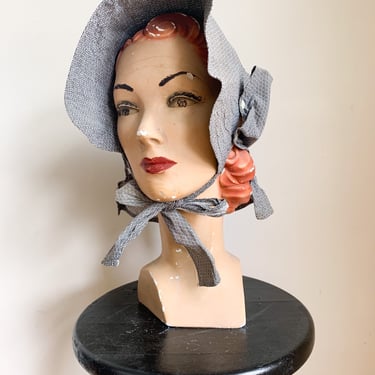 Antique Woman's Bonnet / Pioneer Costume 