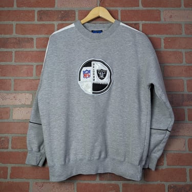 Vintage 90s Adidas NFL Oakland Raiders Western Division ORIGINAL Crewneck / Sweatshirt - Large / Extra Large 