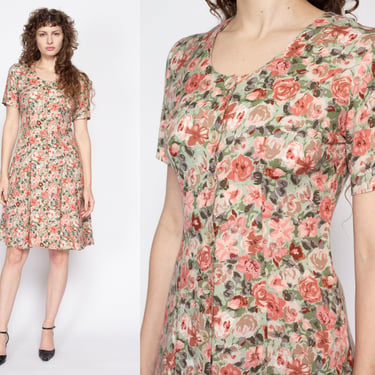 Medium 90s Floral Button Front Grunge Dress | Vintage | Flying Apple  Vintage - Los Angeles, CA