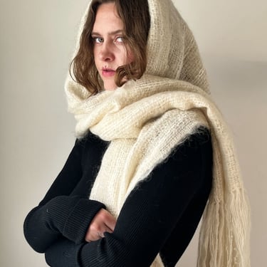 Oversized Handmade Mohair Scarf