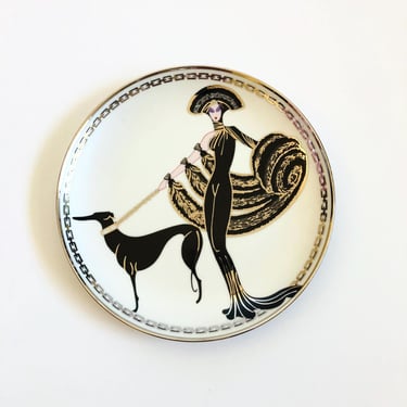 Erte Limited Edition Porcelain Plate - Symphony in Black 