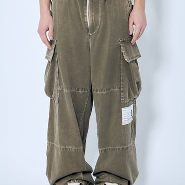 Maison Mihara Yasuhiro Men Loose Satin Cargo Trousers