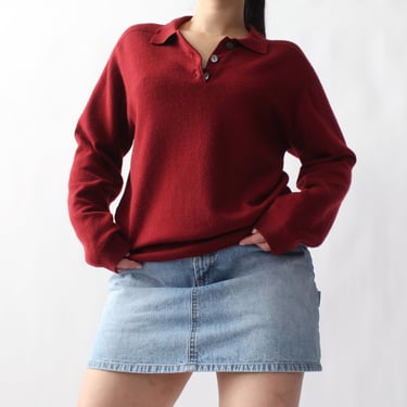 Vintage Brick Red Cashmere Sweater