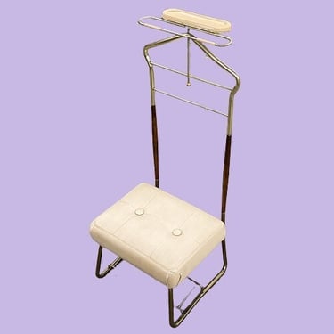 Vintage Butlers Chair Retro 1960s Mid Century Modern + Pearl-Wick + Valet Stand + MCM Suit + Tie Rack + Mens Bedroom Furniture + Chair 
