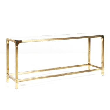 Mastercraft Mid Century Brass Console Table - mcm 