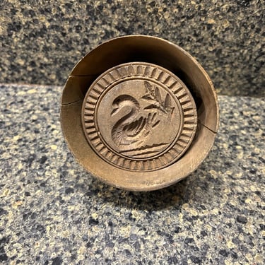 Antique swan butter stamp 