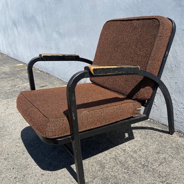Vintage Armchair Metal Chair Frame Mid Century Modern MCM Hollywood Regency MCM Retro Seating Lounge Living Room Furniture Accent Chair 