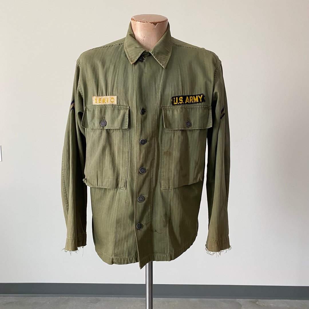 Vintage 13 Star Button US Army Uniform Shirt / Vintage WWII