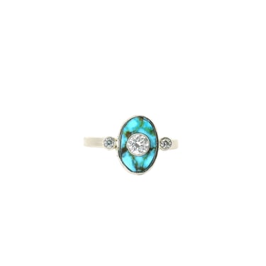 SECONDS JEWELRY: Vega Ring - Red Web Turquoise