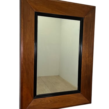 Large English Burl and Ebonized Mirror