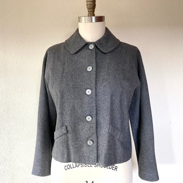 1960s Gray cropped wool jacket 
