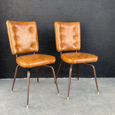 Cognac Vinyl Chairs