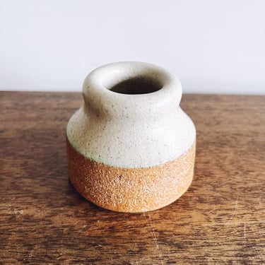 Vintage Handmade Stoneware Bud Vase 