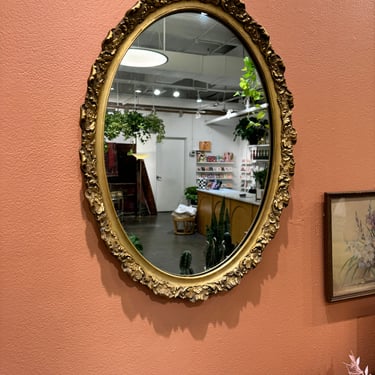 Vintage Gilt Oval Mirror