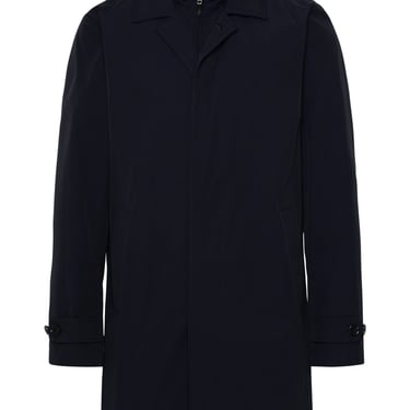 Fay Man Morning Navy Nylon Trench Coat