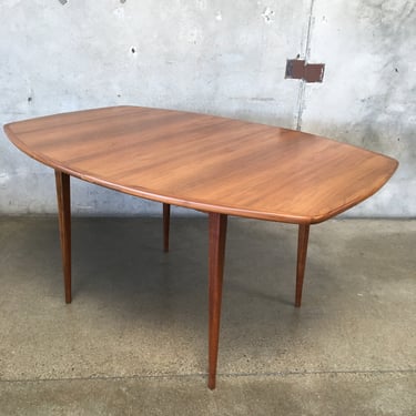 Mid Century Modern Dining Table With One Leaf