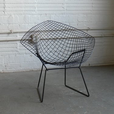 Vintage Knoll Bertoia Wire Diamond Lounge Chair 