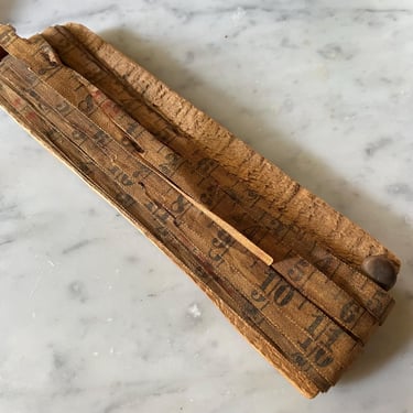 Antique Distressed Fabric Tailor Measuring Tape Seamstress Maniquin Primitive Vintage 