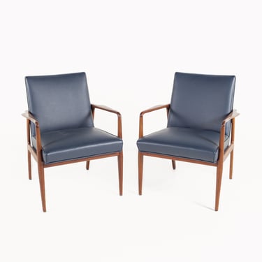 Stow Davis Mid Century Lounge Chairs - Pair - mcm 