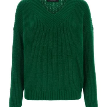 Weekend Max Mara Woman Green Nylon Blend Viaggio Sweater