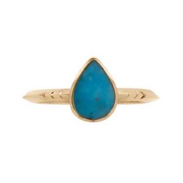 Kingman Turquoise Poire Ring