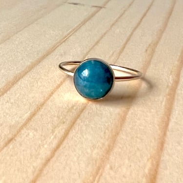 8mm Apatite Stacking Ring in 14k Gold Fill 