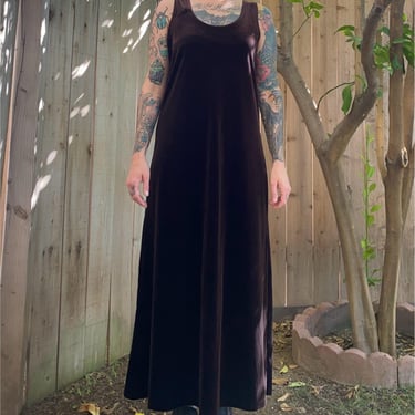 Vintage 1990’s Brown Velvet Dress 