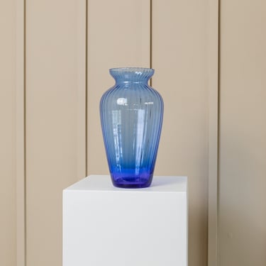 XL Murano Glass Vase - Blue flower vase - Mid Century Design - Italy/ Murano 1970s 