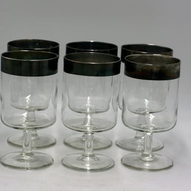 vintage Dorothy Thorpe Allegro Wine Glasses Set of Six 