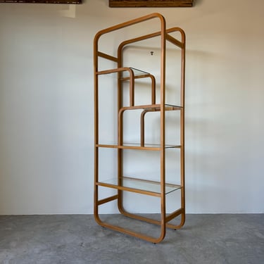 Mid-Century Modern Plycraft Bentwood Oak Etagere 