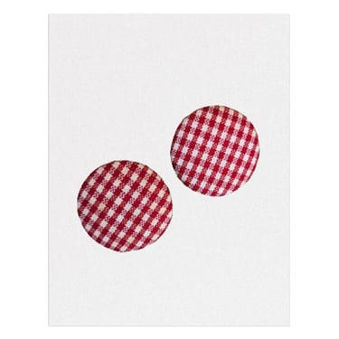 vintage 80's gingham earrings (Size: OS)
