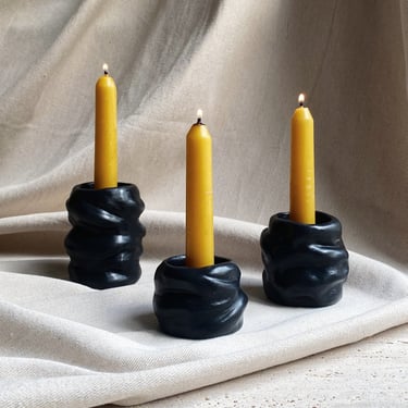 FORMA set of 3 concrete candle holders | decorative candle holder | candlestick holder | sculptural concrete decor | tealight candle holder 