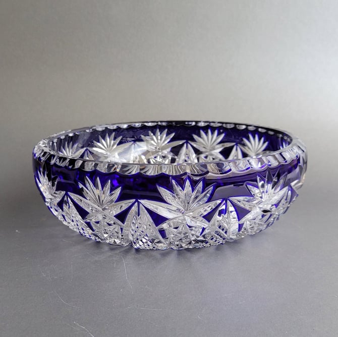 Vintage buy Blue Crystal Bowls