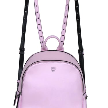 MCM - Pink Leather Studded Mini Backpack
