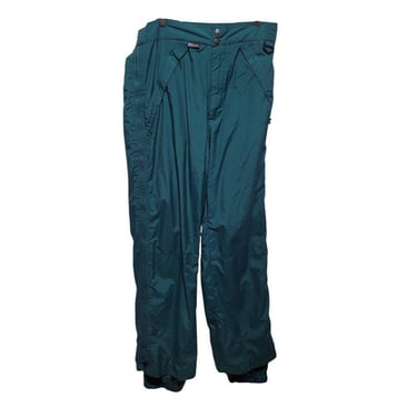 Men's Hot Chilly's Green Snowboard Snow Ski Pants Elastic Waist Ankles Full Zip 