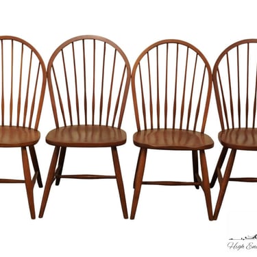 Set of 4 ETHAN ALLEN Cottage Collection Solid Maple Early American Dining Side Chairs 16-6501 