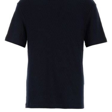 Giorgio Armani Man Midnight Blue Stretch Viscose Blend Sweater