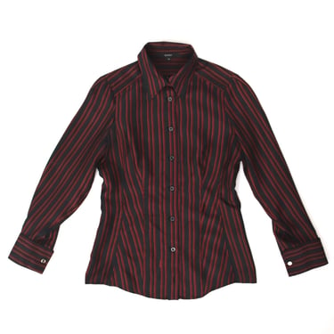 Gucci Silk Pinstriped Logo Shirt