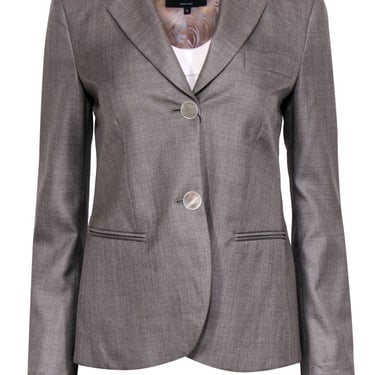 Giorgio Armani - Grey Two Button Wool & Silk Blazer w/ Gold Hue Sz 4