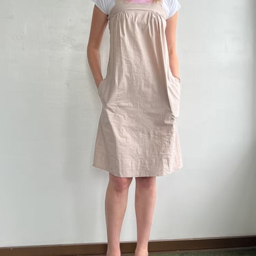 Sand Silver Threads Pinafore Dress (S)