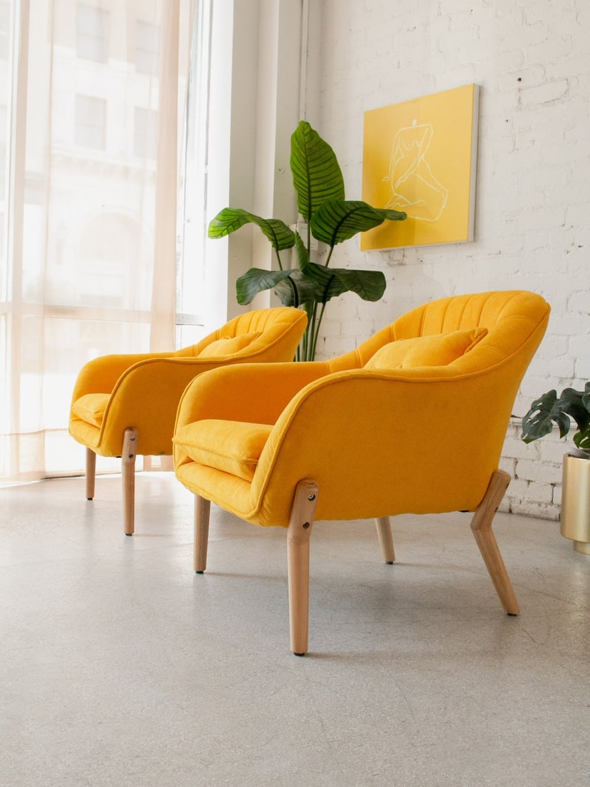 Helen Mustard Yellow Lounge Chair Sunbeam Vintage Highland Park