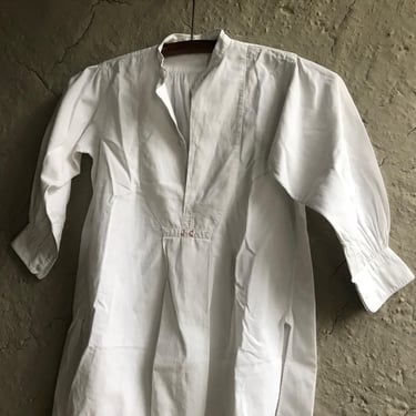 19th C Childs White Dress Shirt, French Chemise, Period Clothing Costume 