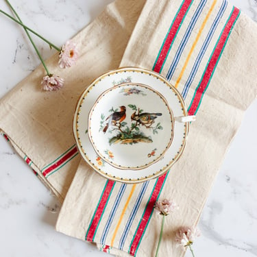 rare 1930s royal albert teacup with hand painted birds